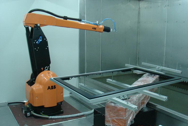 筆記本外殼噴涂機器人生產線