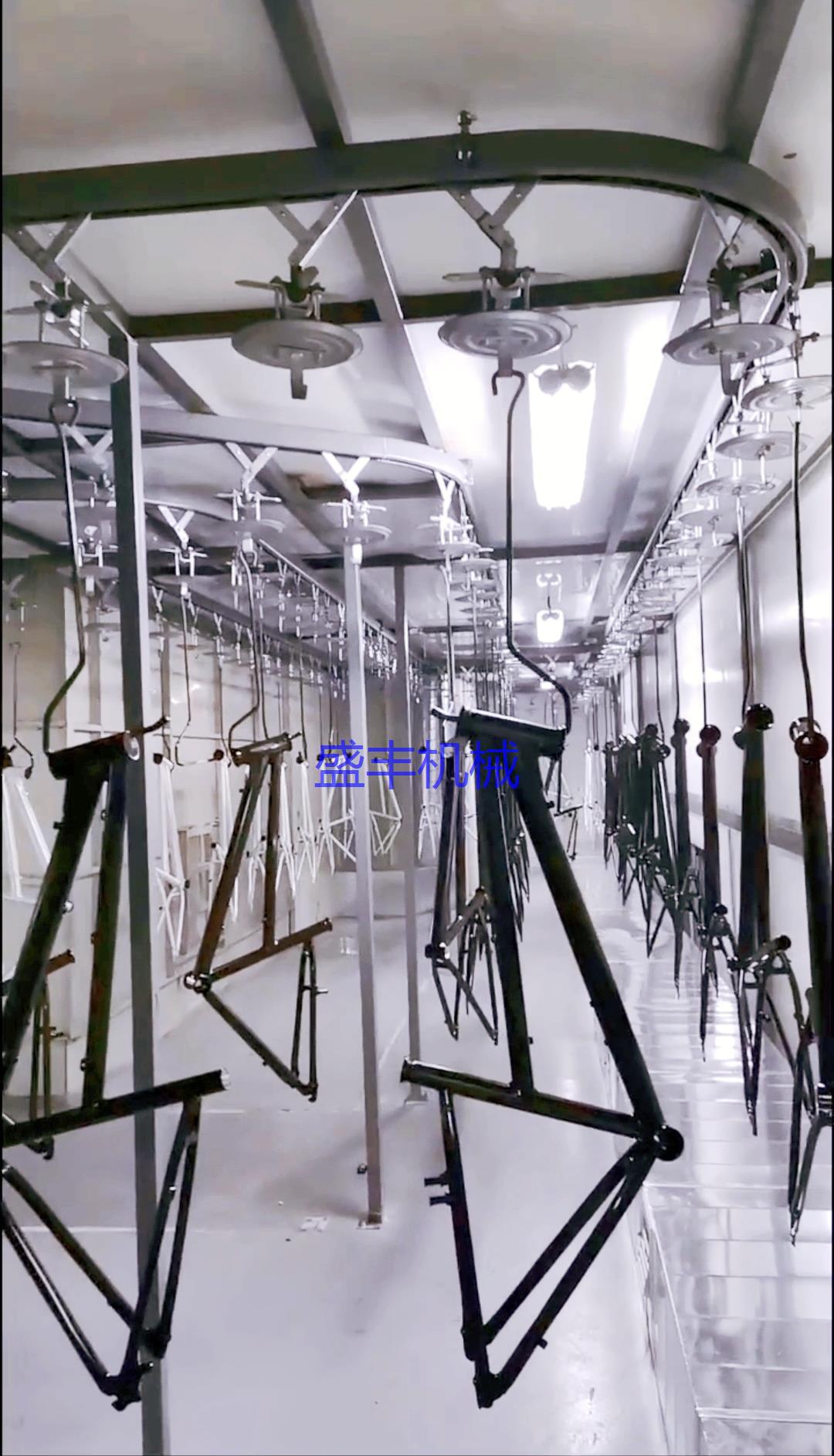 自行車前叉表面靜電粉末涂裝生產線